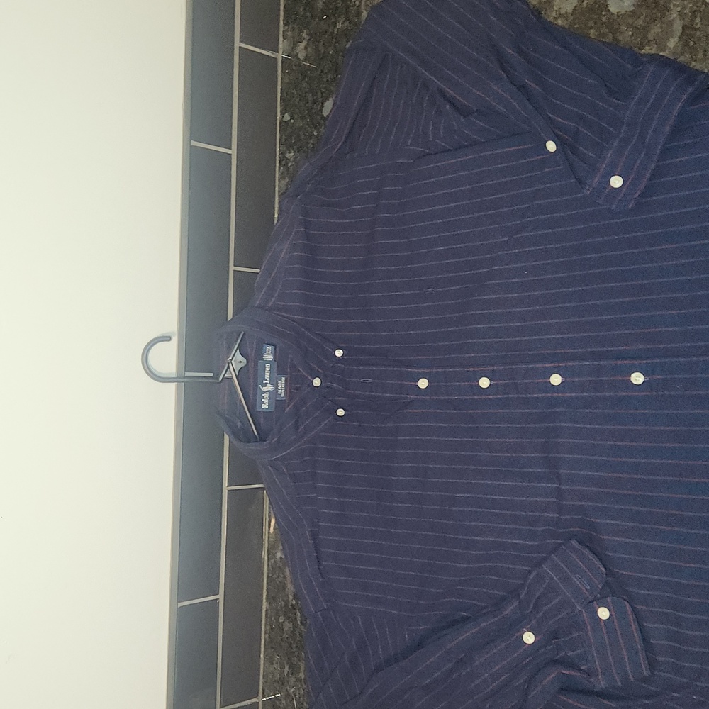 Mens Ralph Lauren XXL pin stripe long sleeve shirt.